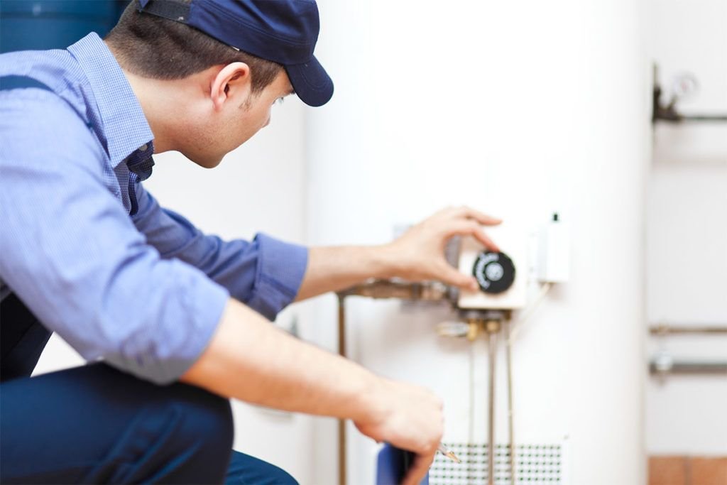 plumbing maintenance on a water heater